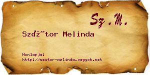 Szútor Melinda névjegykártya