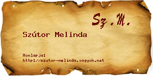 Szútor Melinda névjegykártya
